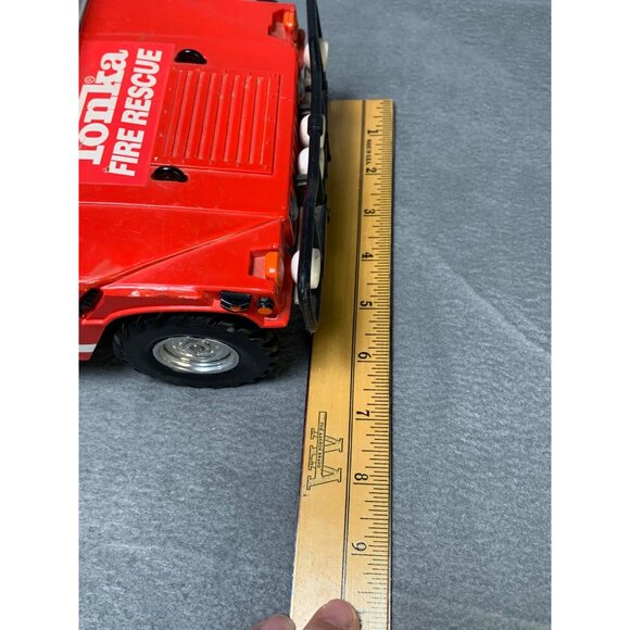 Tonka Fire Rescue Hummer Vehicle 2000s Vintage Red & White with Lights Sounds - Picture 9 of 10
